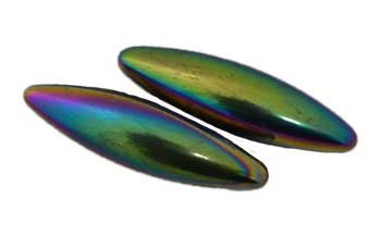 (image for) 60mm Rainbow Magnetic Hematite Oval pair