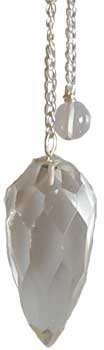 (image for) Faceted Clear Quartz pendulum