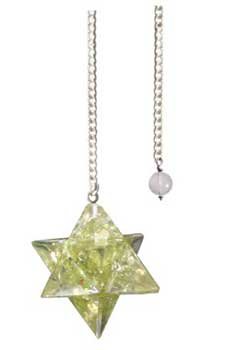 (image for) Merkaba Peridot Orgone pendulum