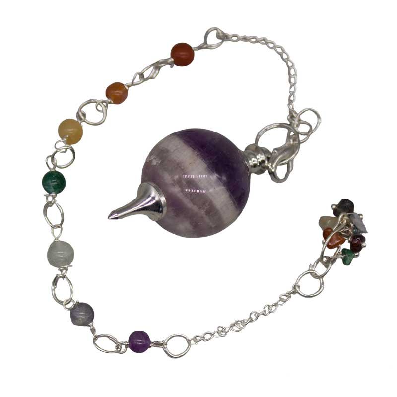 (image for) 7 Chakra ball pendulum Amethyst