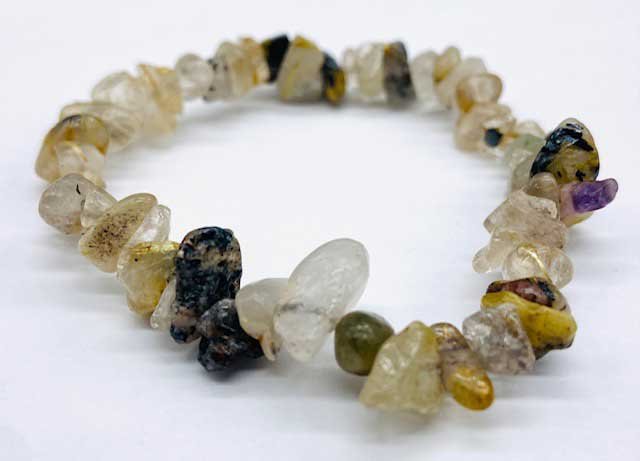 (image for) Quartz, Rutilated chip bracelet