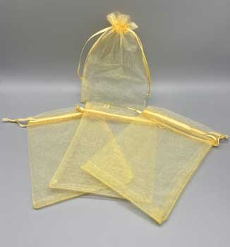 (image for) 100 pack 4" x 6" Gold organza bag